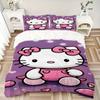 Hello Kitty Adventure Print 3Pcs Bedding Setduvet Cover With 2 Bedropillowcase Home Birthday Gift
