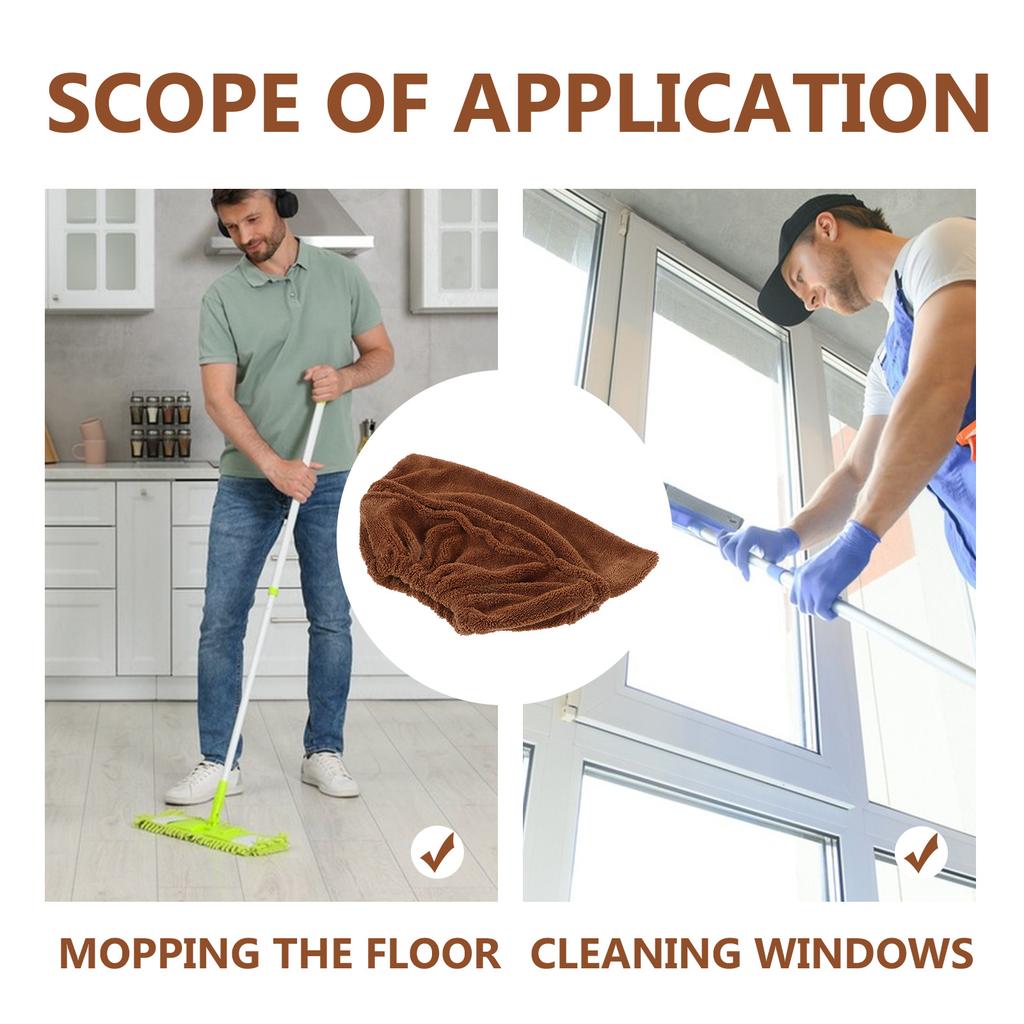 Broom Cloth Cover 1Pc Green Dry Wet Mop Sweep Dust Hair Cleaning Tool Home Supplies Broom Cover Reusable Fits All Brooms