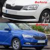 For Skoda Fabia MK3 Front Bumper Lip Spoiler Splitter Fabia 3 NJ TSI TDI MPI 2014-2021 BodyKits Accessories Diffuser Exterior