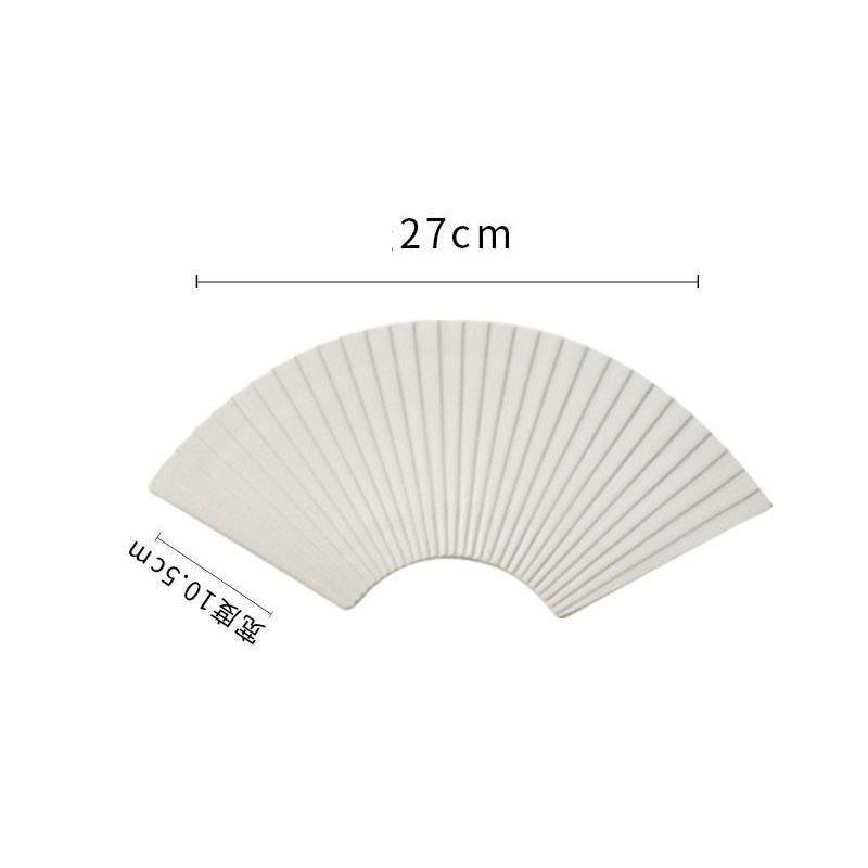Керамическая обеденная тарелка для ресторана, креативная веерообразная полосатая тарелка для суши, десертная тарелка, тарелки для закусок, однотонная столовая посуда