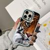 Чехлы для телефонов Ae99 Tigers Lion Love Design Art для Samsung A13 A32 A53 A54 S24 FE S23 Ultra Infinix Hot 40 Huawei P30 с металлической защитной задней крышкой для камеры