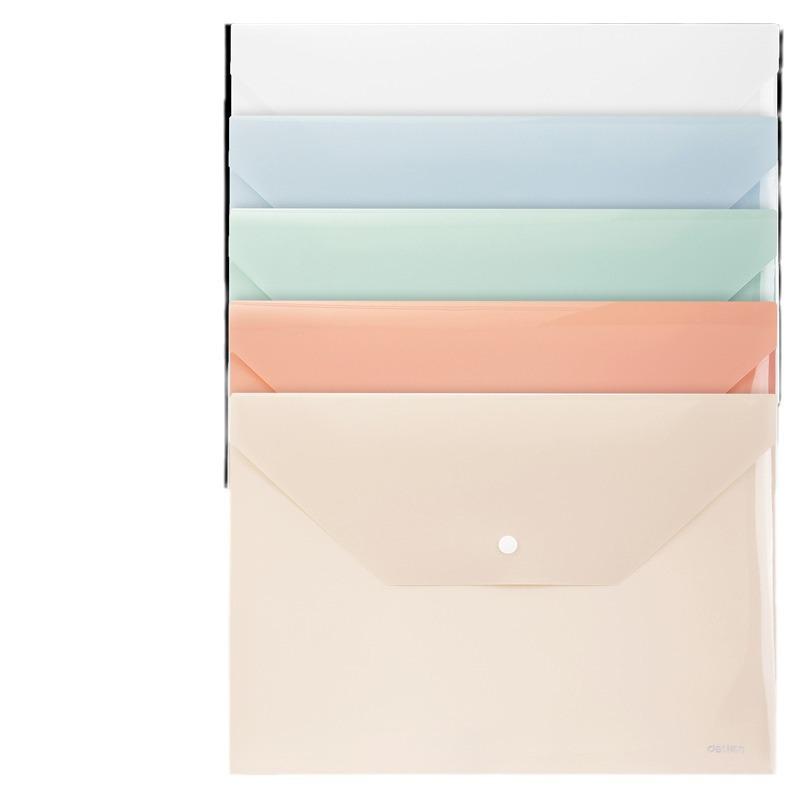 Папка-регистратор формата А4 с застежкой-кнопкой — цветная плотная для хранения документов и канцелярских принадлежностей