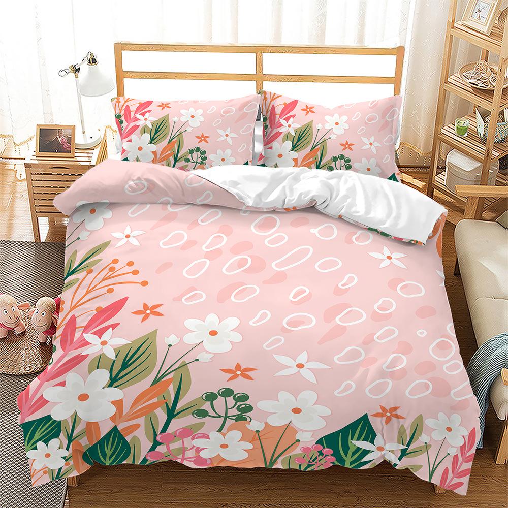 3D Landscape Pattern Quilt and Pillowcase 2/3 Pieces of Ink Painting Style Bedding AU180 * 210 Soft Home Decoration for Women's Rooms