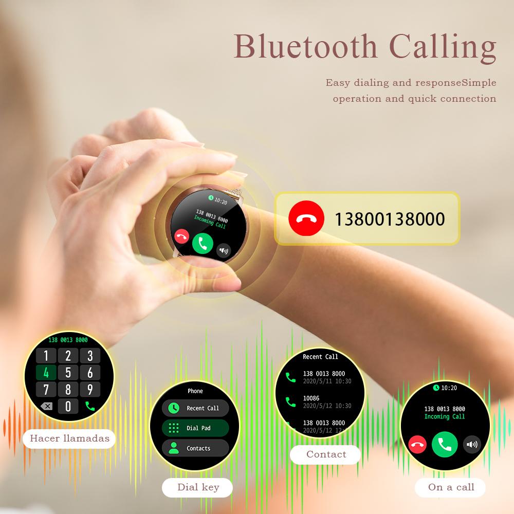 LIGE Women Smart Watch Bluetooth Call Sports Waterproof Smart Watch For Android iOS