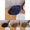 Vintage Corduroy Beret Hat With Curved Brim For Winter Fashion