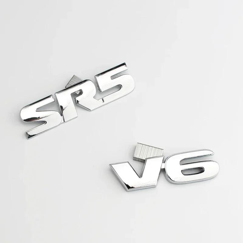 3D Металл SR5 V6 Буква Задний Загрузочный Багажник Эмблема Значок Наклейки Наклейки Аксессуары Для Стайлинга Автомобилей Для Тундры