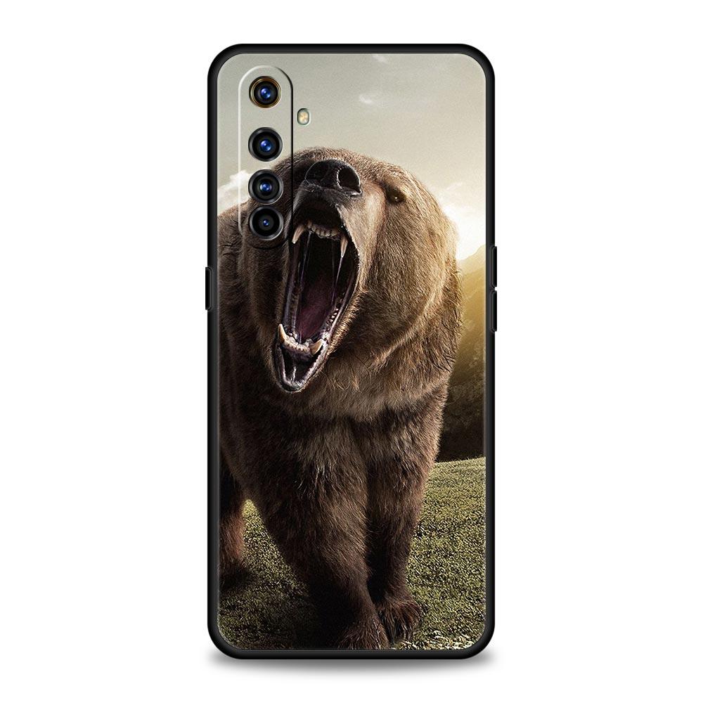 Funny Just Relax Brown Bear For Realme GT Neo 2 3 3T Phone Case For Realme 10 9 8 5G 7 6 GT2 Pro Plus 9i C21 C11 C25 C35 Cover