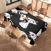 Modern Cats Tablecloth High-Quality Polyester Print Decorative Black White Patterned Kitchen Mat for Dining Room Use – 140x230cm