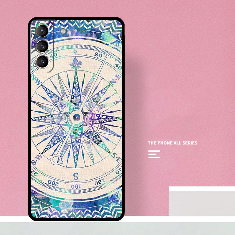 Compass Phone Case For Samsung Galaxy S25 S26 Ultra S20 S21 S22 S23 S24 Plus S10 S25 FE Cover Coque