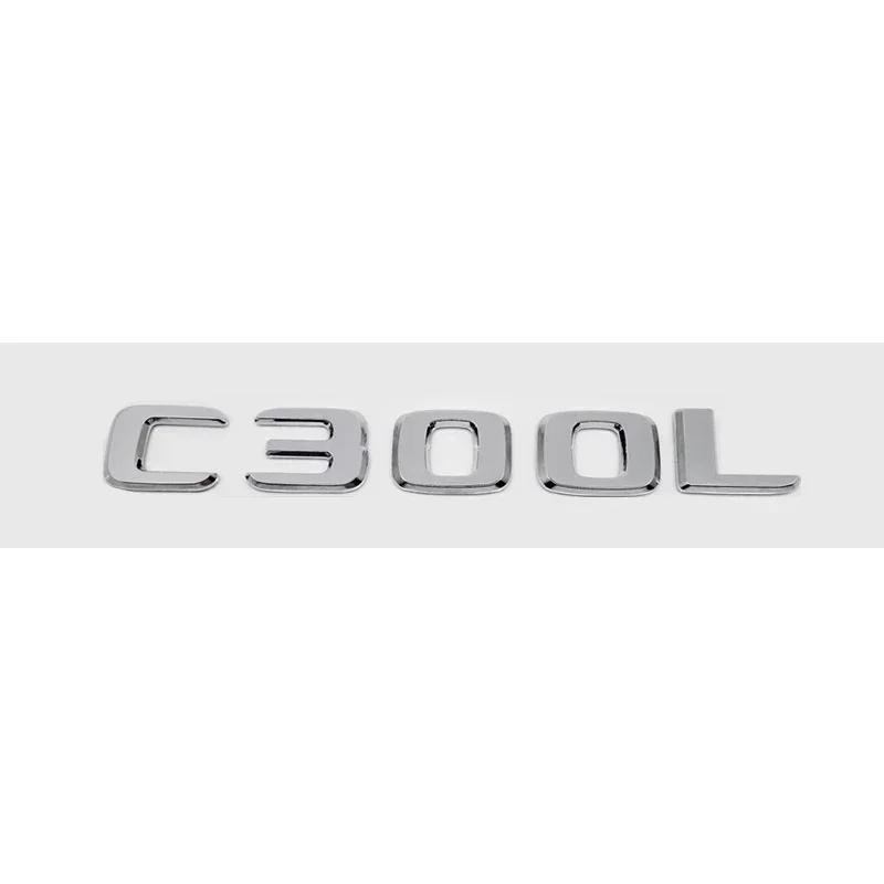 Car Sticker Modified Letter Number Trunk Emblem Badge Decal for Mercedes Benz C200L C220L C260L C300L C320L C Class Accessories