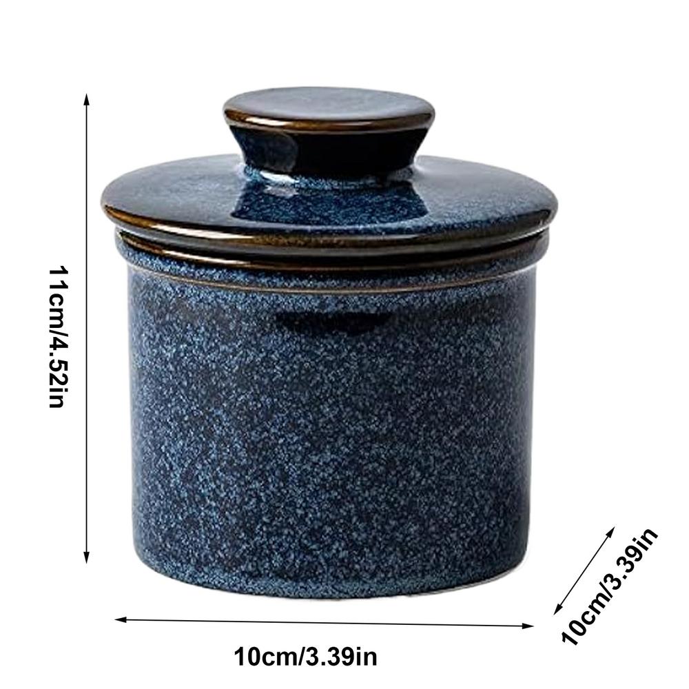 Банка для масла Керамическая банка для намазываемого масла Декоративная герметичная емкость для масла Керамическая емкость для масла для украшения