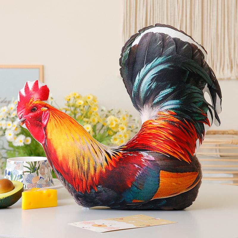 Имитация 3D Плюшевая игрушка-птица Набитый гусь Курица Петух Курица Утка Голубь Голубь Попугай Фазан Мандариновая утка Подушка