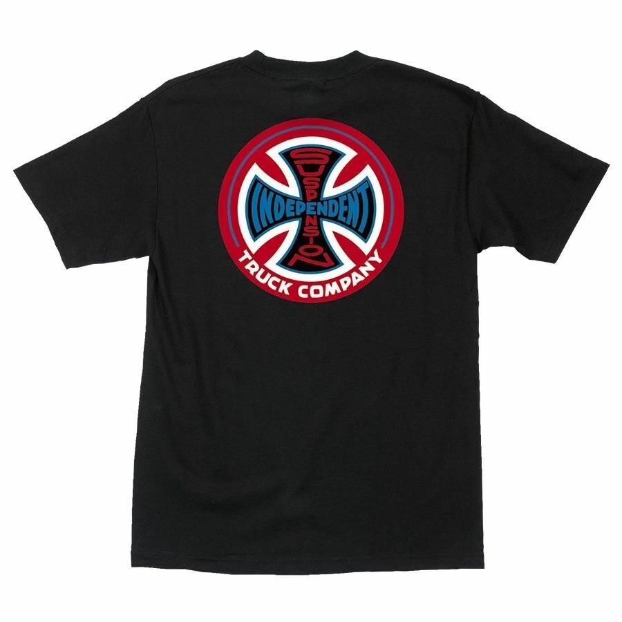 Independent Trucks SUSPENSION SKETCH Skateboard T Shirt BLACK w/RED Logo