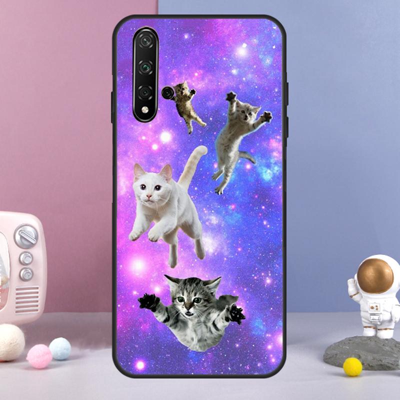 Кот в космосе Для Huawei Nova 12i 12s 11i 8i 7i 9 10 SE Y60 Y61 Y70 Y72 Y73 Y90 Y91 P20 P30 P40 Lite Чехол