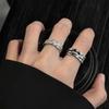 Adjustable Dark Star Ring: Men's & Women's High-End Luxury Design for Index Finger