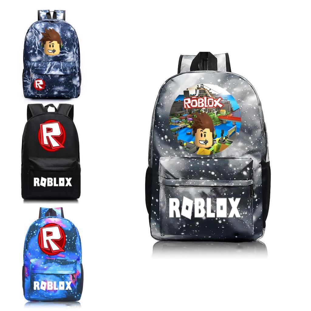 Детский школьный рюкзак Roblox с узором, звездным фоном и большой вместимостью