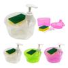 Press-Type Automatic Detergent Dispenser With Cleaning Sponge Soap Pump Dispenser Kitchen Sink