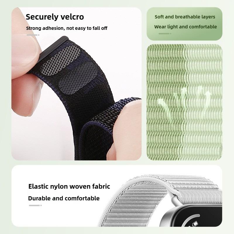 Nylon Wrist Strap for Huawei Watch Fit 4 Pro/Fit 4/Fit 3 Magic Tape Loop Watch Band