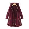 Women's Hooded Loose Ladies Top Coat Long Sleeve Large Size Mother Cotton-padded Woman