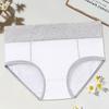 Women Plug Size Briefs High Waist Patchwork Color Breathable Panties Thicken Hip Lifting Soft Underpants