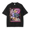 Горячая Аниме JoJo's Bizarre Adventure Кира Йошикаге Джорно Джованна Крутой Принт Футболка Унисекс Стираный Хлопок Футболки Харадзюку Футболка