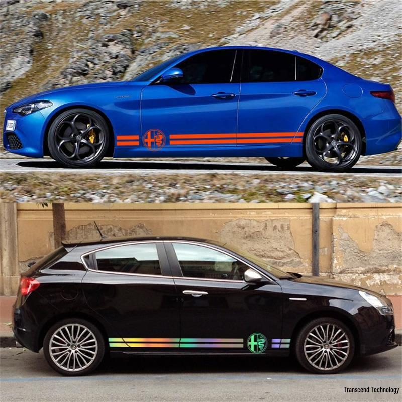 Совместимые наклейки на двери и боковые юбки для Alfa Romeo Giulia/Stelvio