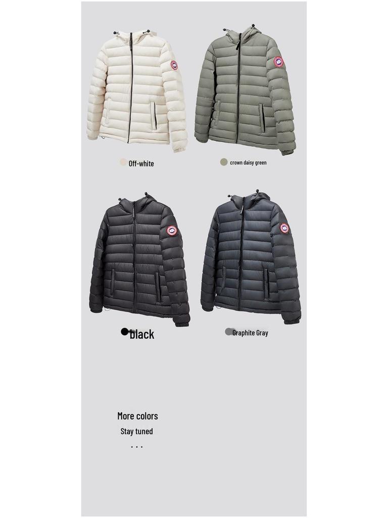 Женская легкая пуховая куртка с капюшоном Canada Goose 2025: Теплая, приталенная, универсальная зимняя верхняя одежда.