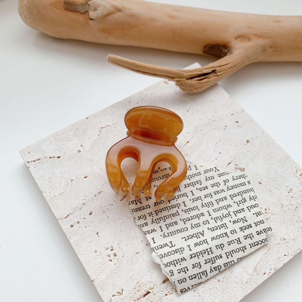 Horsetail Small Gripper Elegant Women Hair Claw Korean Style Hair Clip Acetic Acid Small Shark Clip