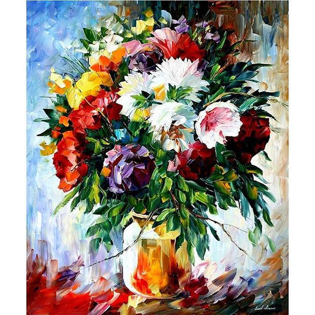 DIY 5D Алмазная картина Цветок Алмазная вышивка Полный круглый Стразы Вышивка крестом