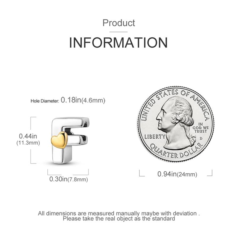 Шармы Оригинальные Сердце Серия Английский Алфавит Бусина Подходит для Браслетов Ожерелье Женский Шарм Медь Роскошь Сделай Сам Ювелирные Изделия Подарки