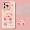 Pink Kirby Is Compatible with Apple 16/15 Plus Cartoon 14Promax Silicone 12 Soft Case 13mini