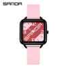 SANDA 3261 Student Quartz Watch Colorful Leisure Waterproof Creative Square Dial Fashion Men's and Women's Watches