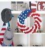 Венок ко Дню независимости США: Декор двери и стены 'Круг с виноградной лозой и флагом'