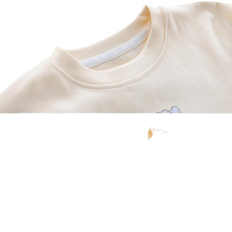 Детские нижние рубашки, весенне-осенние детские футболки с длинными рукавами, осенняя одежда из чистого хлопка, топы для мальчиков и девочек до года, детские