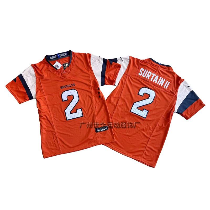 Mens NFL Team Jersey Cotton Blend Football Uniform Broncos Giants Fans Sportswear Casual Wear