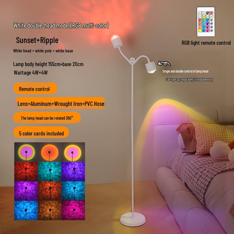 Dual-Head Sunset Ripple Light - Atmosphere & Decor for Bedrooms and Live Rooms