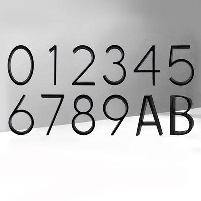 Number Plates Ferroalloy Black Numerals Cast Iron House Number 3D Numeral Door Plaque