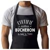 Tablier de cuisine - Bucheron - Noir - Coton résistant - Impression France