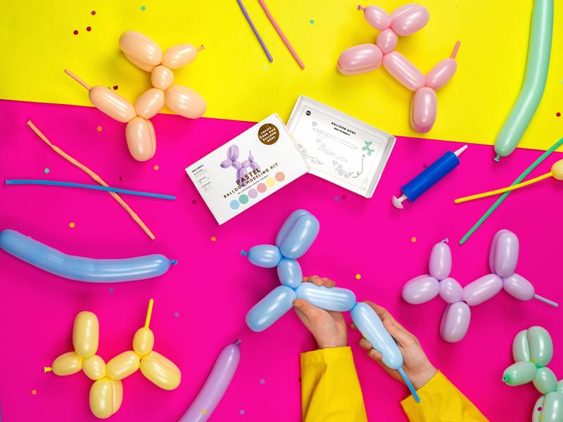Pastel Modeling Clay Balloons 130cm With Pump Mix: 1 Pack