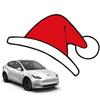 Для Tesla Model 3/y Рождественская наклейка на эмблему автомобиля Водонепроницаемая Самоклеящаяся Наклейка-шапка Санты Декоративная наклейка на логотип автомобиля