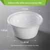 Thickened Milky White Disposable Round Lunch Box with Lid - Perfect for Takeaway and Snail Noodle Soup, Free Shipping