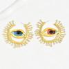 Геометрические Глаза Демона Серьги-гвоздики Преувеличенные Серьги Глаз Дьявола Ювелирные Подарки