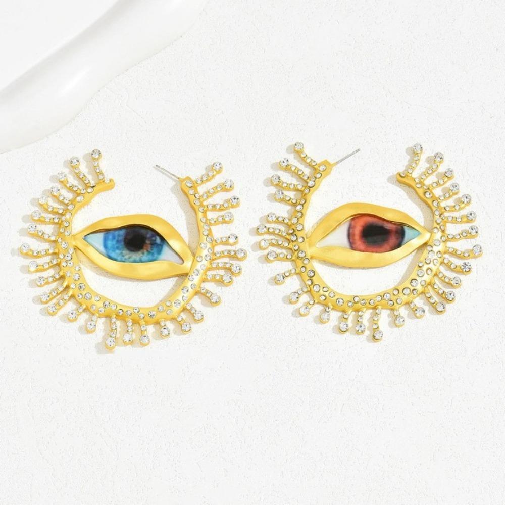Геометрические Глаза Демона Серьги-гвоздики Преувеличенные Серьги Глаз Дьявола Ювелирные Подарки