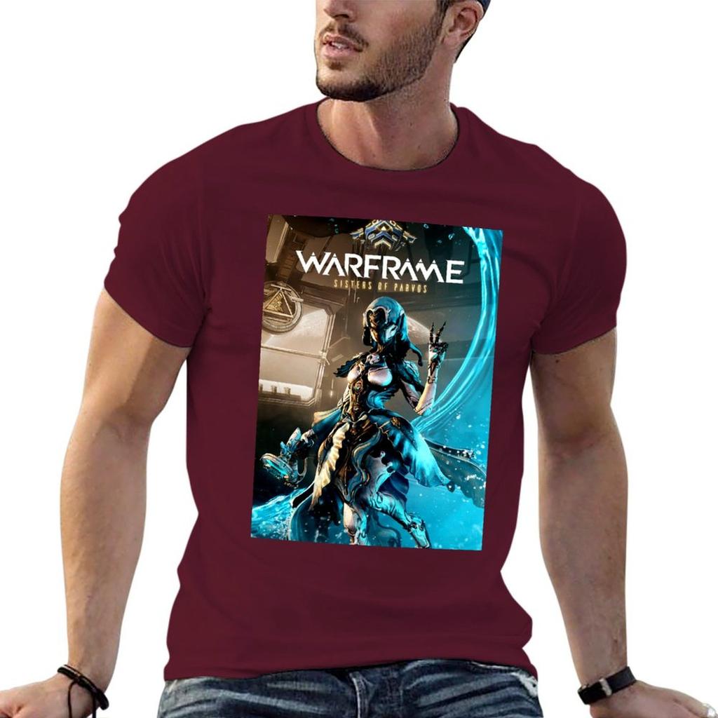 Футболка с логотипом игры Warframe Тяжеловесы Дешевые Вещи Аниме Фигурки Топы Больших Размеров Унисекс Графические Футболки