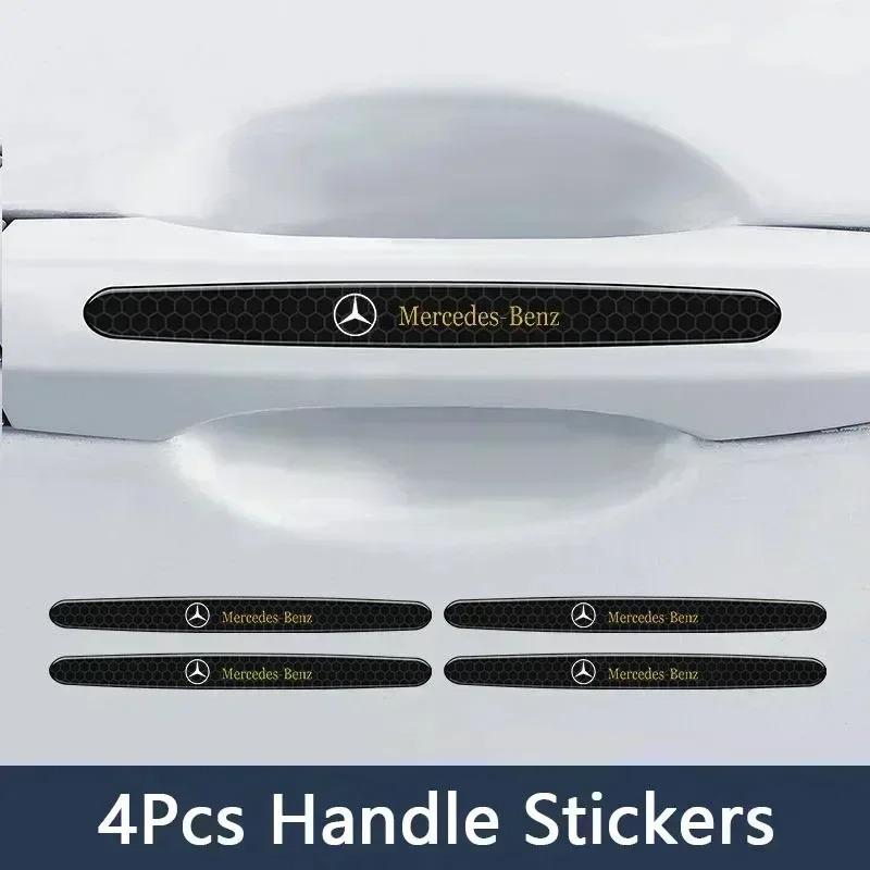 CRK1 Car Door Handle Protector Bowl Anti Scratch Reflective Sticker For Mercedes Benz A C E CLA180 GLB200 GLC300 CLS GLA E Class