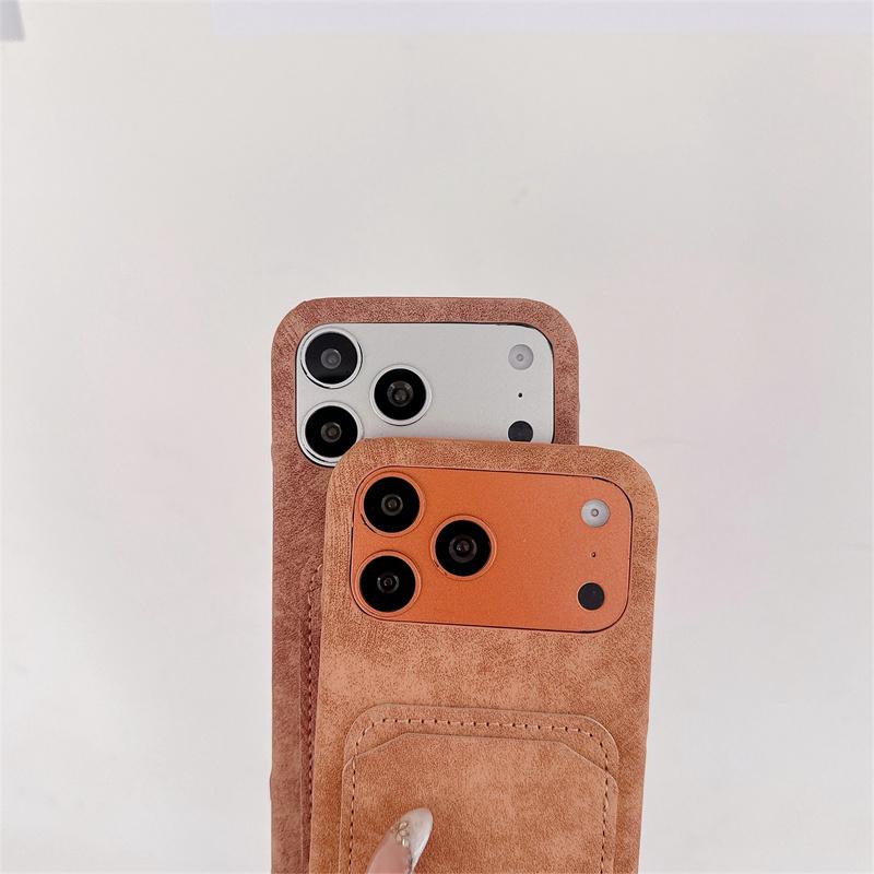 Роскошный Модный Матовый Ретро Чехол-Кошелек Из ТПУ Кожи Для iPhone 17 16 15 14 Plus 13 12 Pro Max 11 Слот для Карт Ударопрочный Задний Чехол