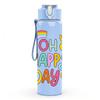 1PC Oh Happy Day Rainbow Sun Cute Art Print 750ml Color Plastic Sports Water Bottle Leakproof Flip Straw Lid Suitable for Sports Office Home Use