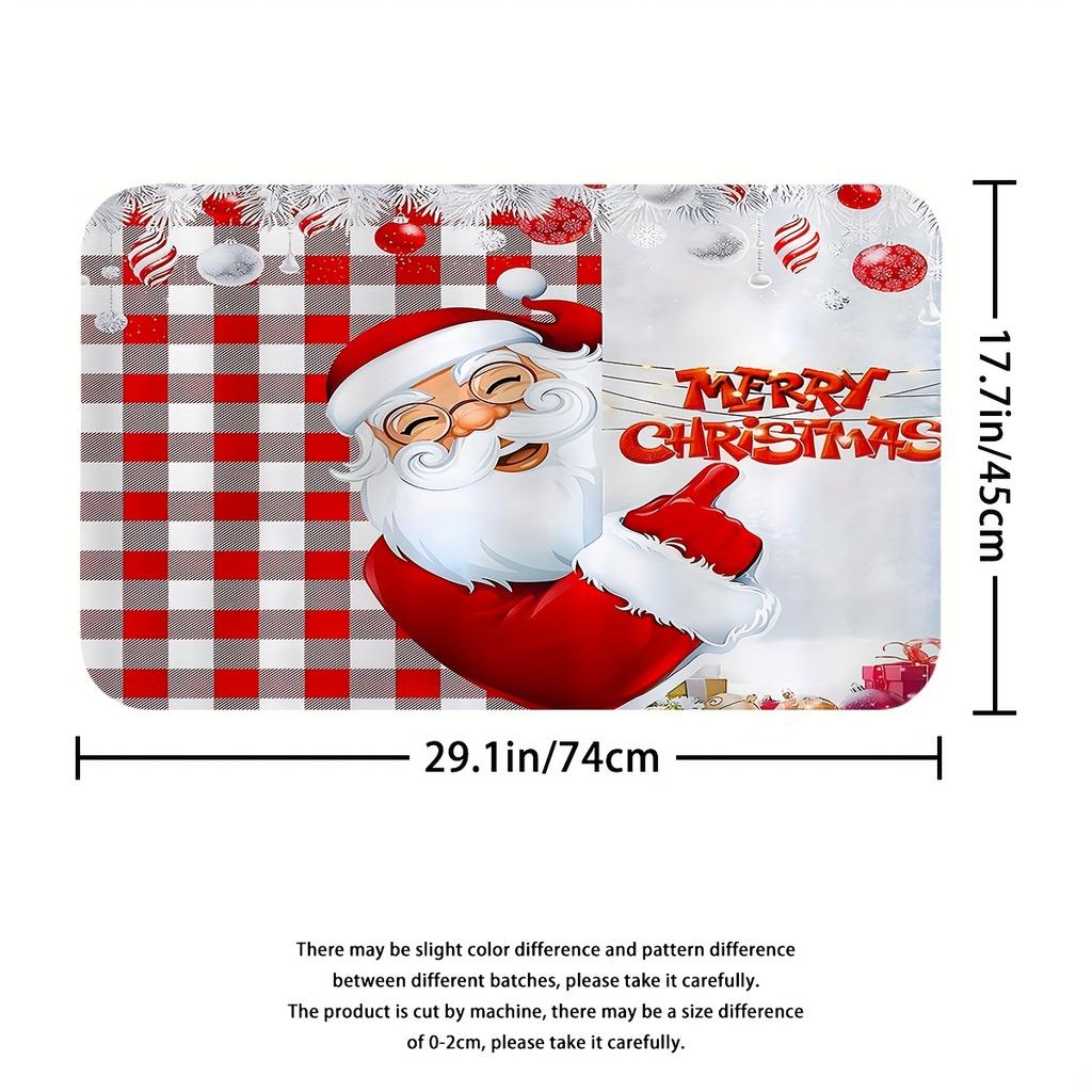 4 шт. Рождественский комплект занавесок для душа, водостойкий с 12 крючками, нескользящий коврик для ванной комнаты, U-образный коврик для унитаза, накладка на крышку унитаза