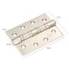 Lot de 2 charnières de porte KOTARBAU Fabriquées en acier inoxydable avec paliers lisses pour paumelle lourde, 100x75 mm