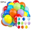 50 Pcs Latex Balloons Set Metallic Confetti Balloons Easy To Assemble Party Balloons with Ribbon for Kids Birthday Baby Shower Weddings Supplies